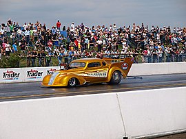 Dragster racen Santa Pod 2009